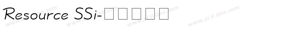 Resource SSi字体转换